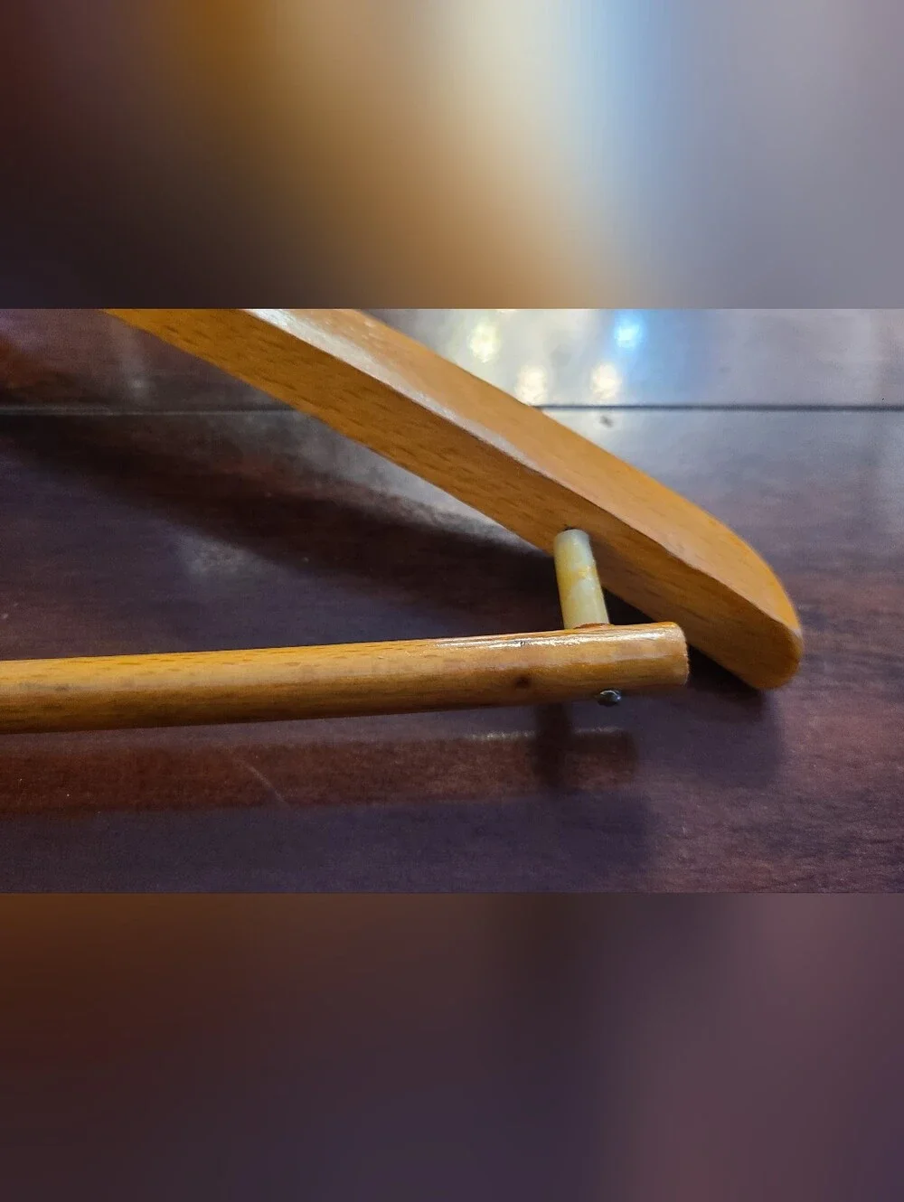Fratelli Reguitti Heavy Wooden Clothes Hanger Vintage Made In Italy